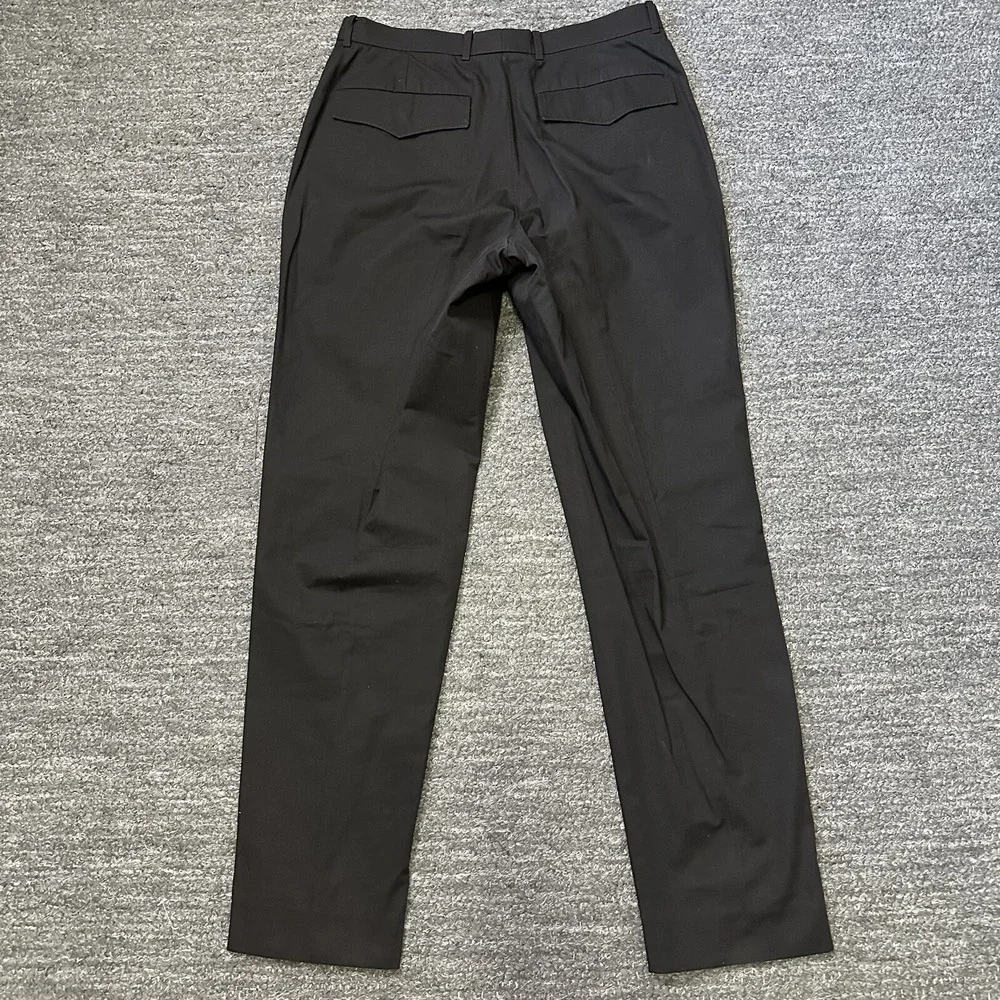 Gianni Versace Pants Women 29 Black Chinos Straight Leg Mid Rise Pockets Classic